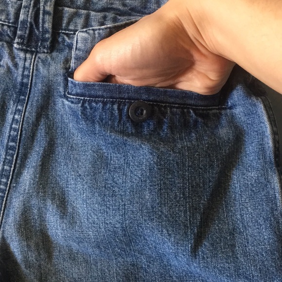 Cherokee Size 12 Girls Blue Denim Shorts Multiple Pockets Velcro Close - Picture 11 of 13